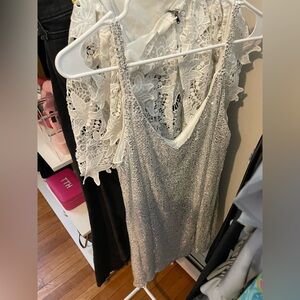 Silver Sequin Sleeveless Dress